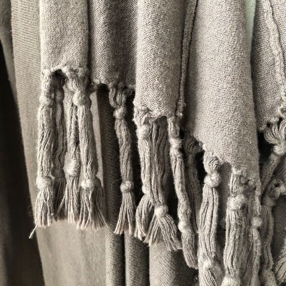 Garnet Hill Fringe Long Cardigan Open Front M - Picture 9 of 9